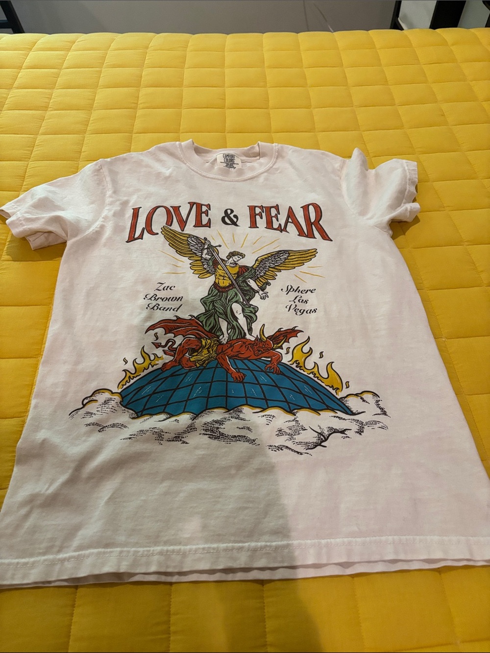 Zac Brown Band Love & Fear Tour Crewneck Tee with Red and Black Print